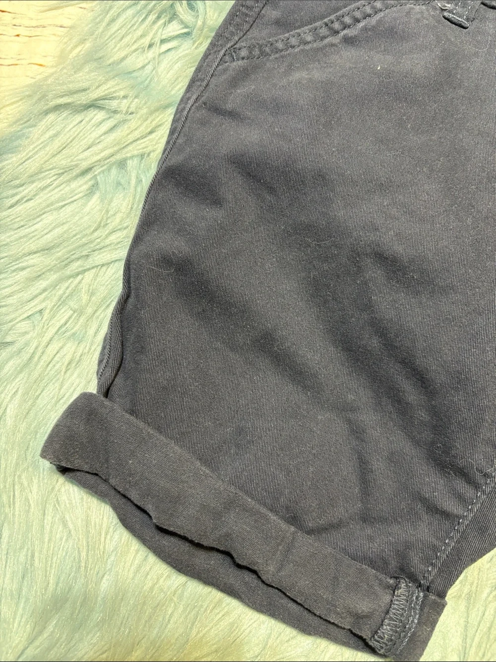 Abercrombie & Fitch Navy Rolled-Hem Chino Bermuda Shorts sz 14